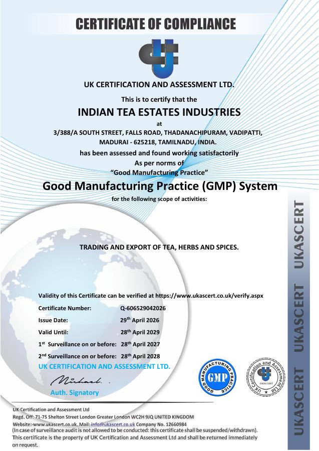GMP Certificate preview